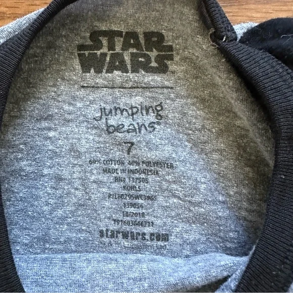 Lot 3x Star Wars Jumping Beans Boys Size 7 Small Long Shirts Darth Vader EUC! - Picture 6 of 10